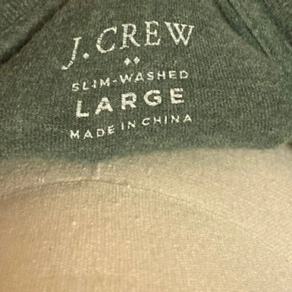 J. Crew Green Long Sleeve Tee Classic Crew Neck